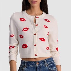 Alice + Olivia DARODA LIP CARDIGAN